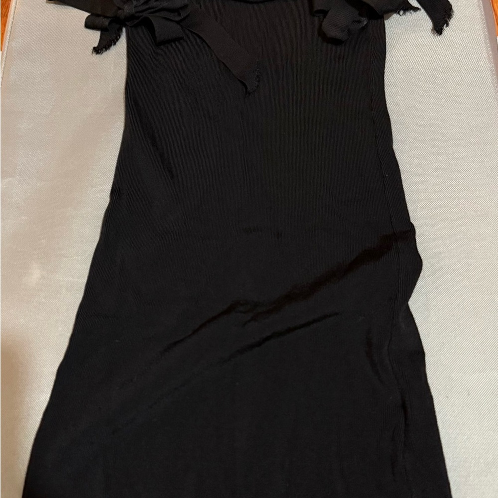 Urban Outfitters Black Off-the-Shoulder Sheath Dress